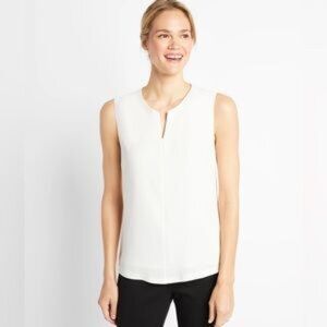 Of Mercer Malcolm Ivory White Shell Sleeveless Tank Top Blouse Small S